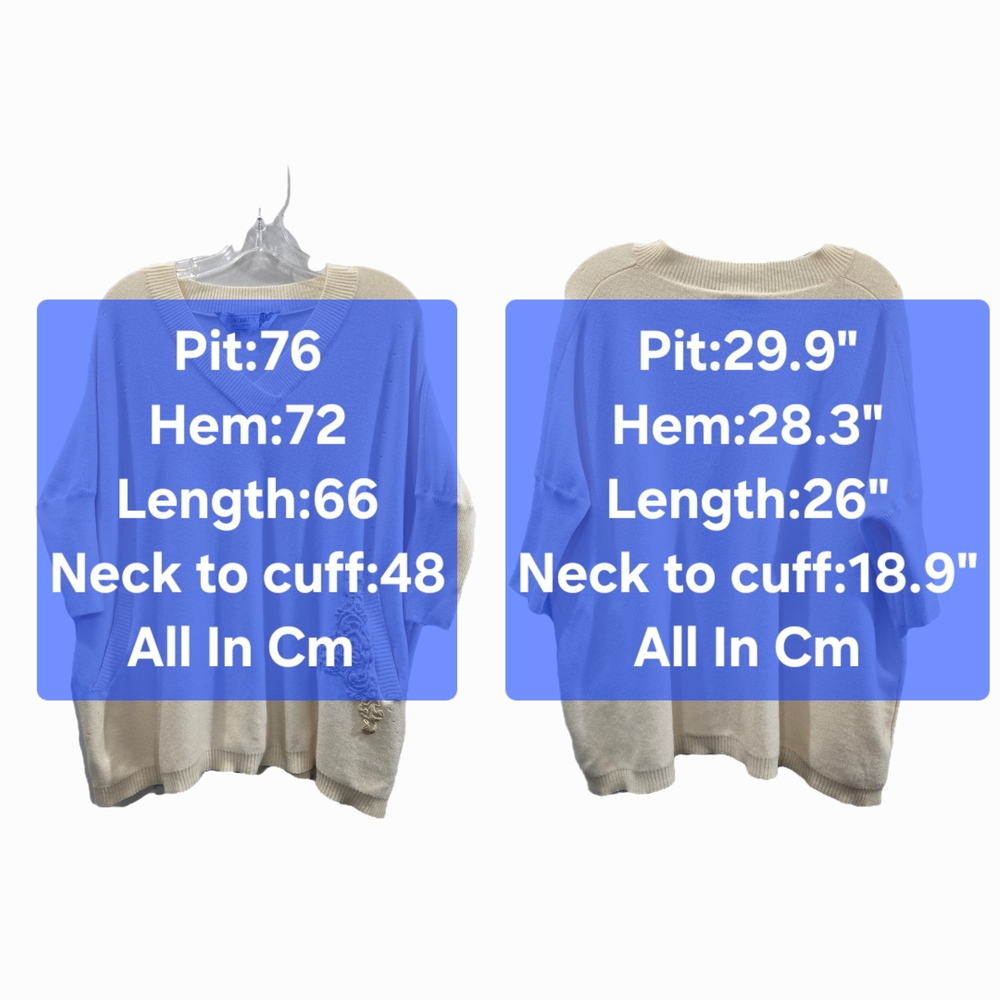 Elisa Cavaletti Art Piece Oversized V-Neck Sweater - Made in Italy Size S/M - Picture 2 of 10